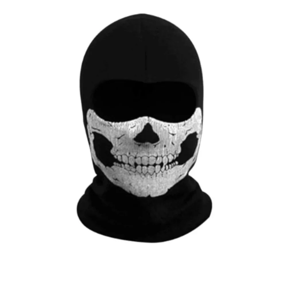 Halloween Skull Balaclava Tactical Hood Mask – Ghost Skeleton Anti-UV Scarf
